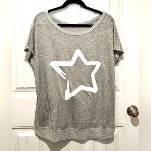 a.gain Oversized Short Sleeve Shirt with Star